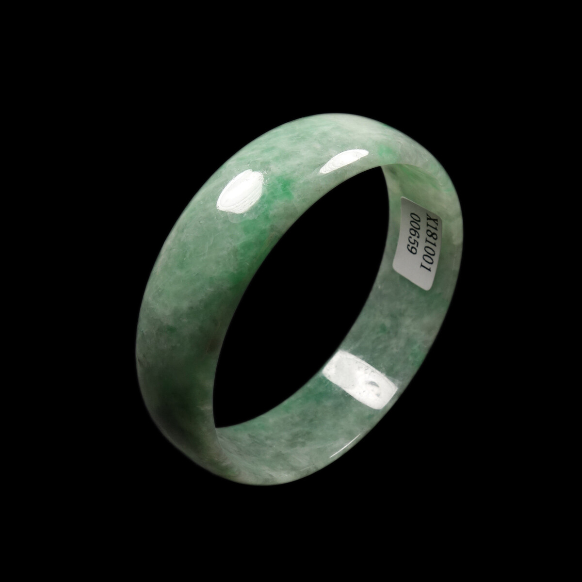 53mm Certified Grade A 100% Natural Green Jadeite Jade Bracelet Bangle 01371