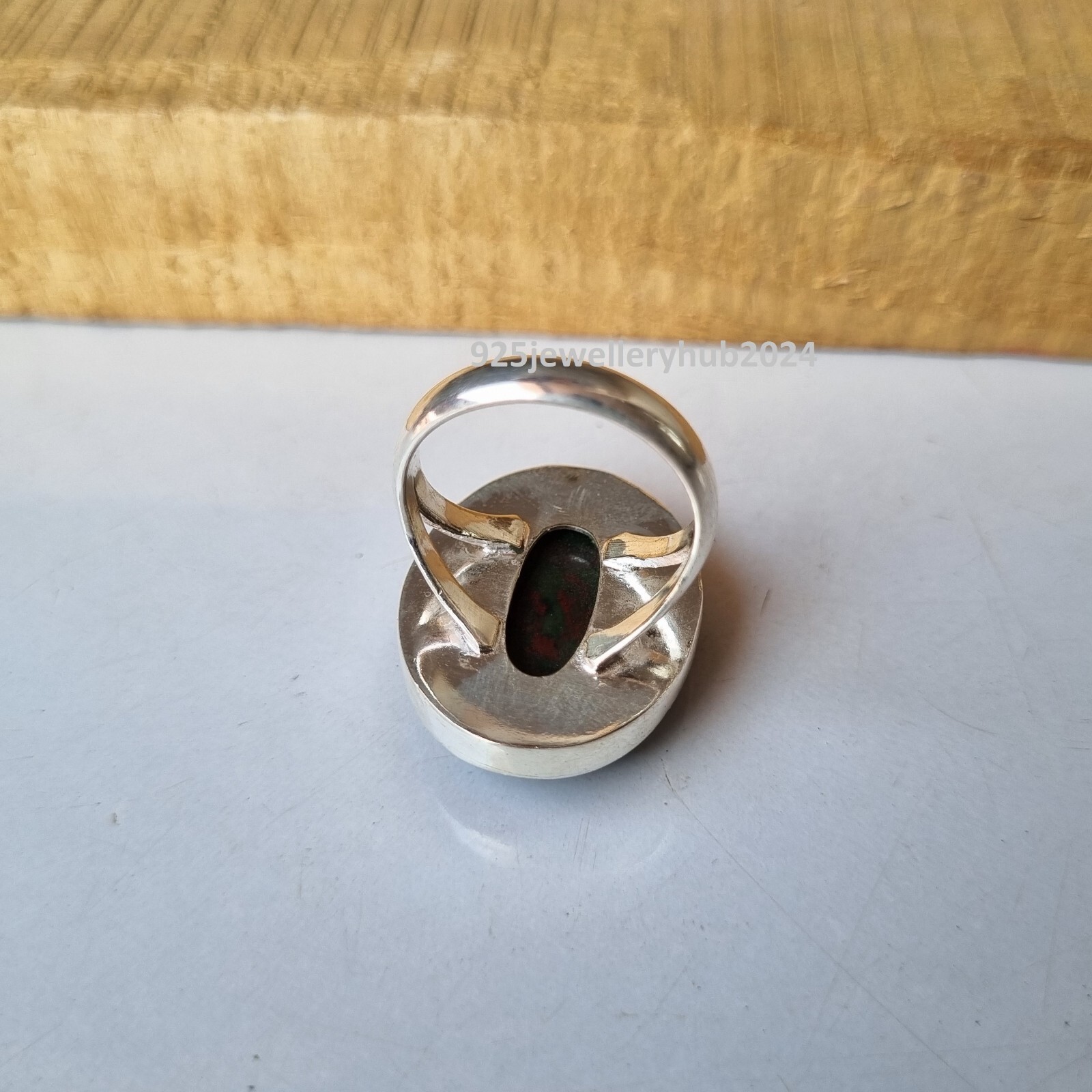 Real Bloodstone Gemstone Ring 925 Sterling Silver Unique Style Love Ring PG5354