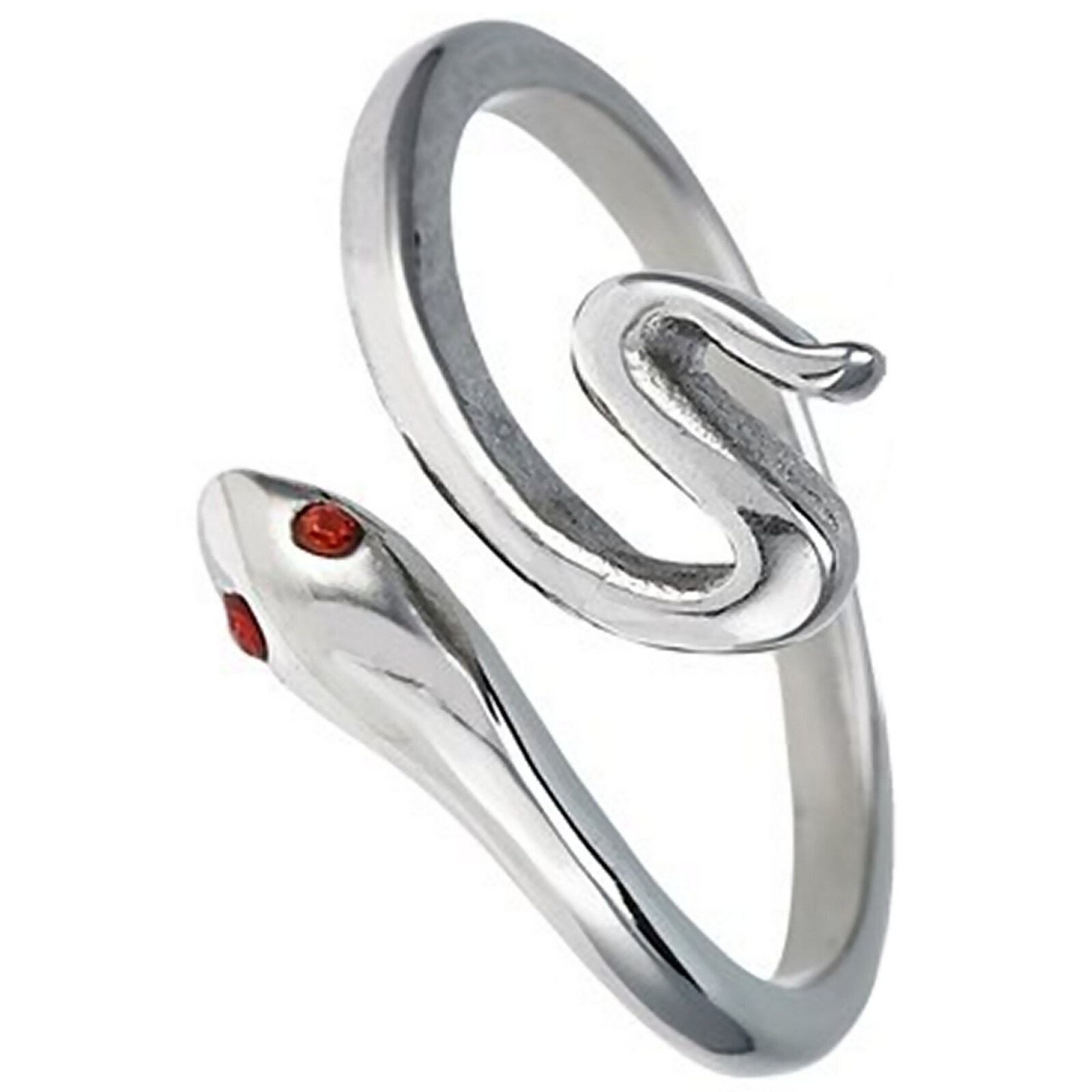 1930s Style Art Deco Snake Ring Silver Stainless Steel Serpent Boho Band