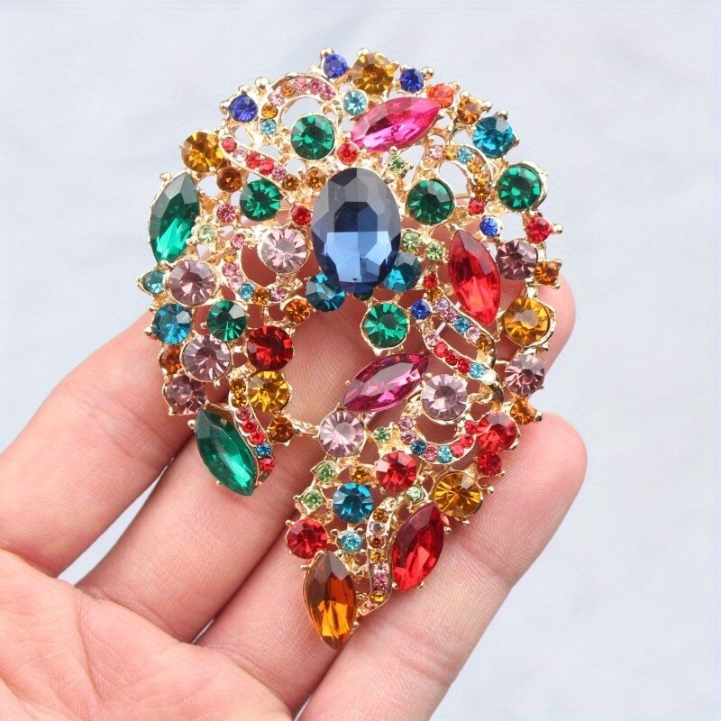 New Fashion Glass Brooch Simple Clothing Accessories Brooch Corsage Women’s Pin