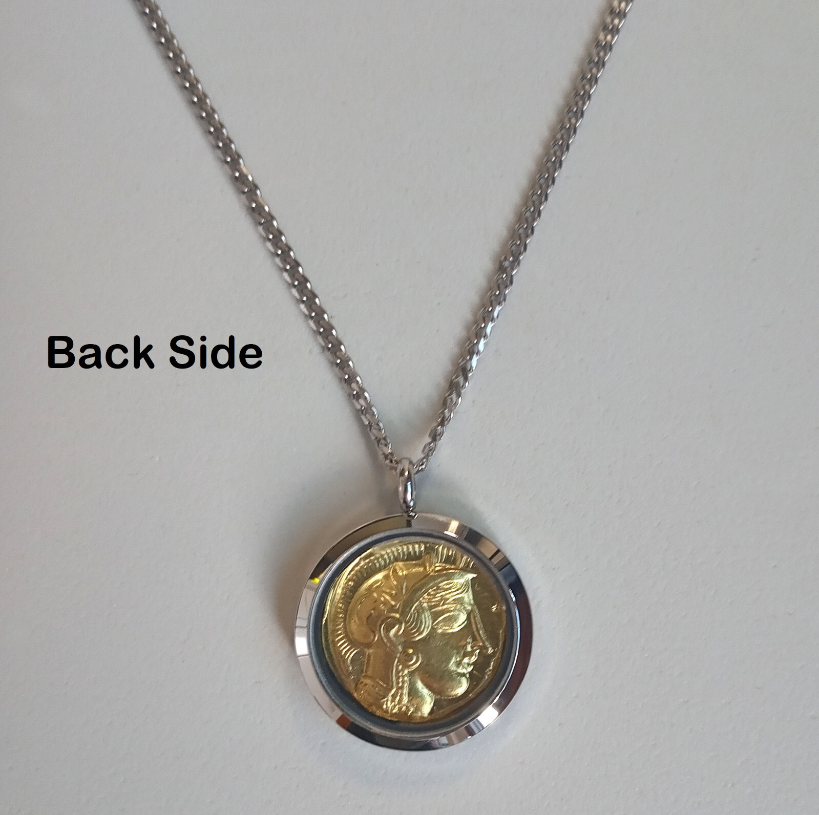 Greek Mythology Owl of Athena Phoenix Ancient Greece Bird Coin Pendant Necklace