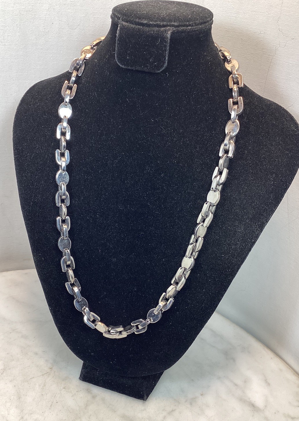 DOLCE & GABBANA D&G Stainless Link Chain Necklace 21.5” Long