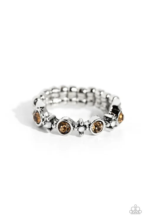 paparazzi brown flexible ring
