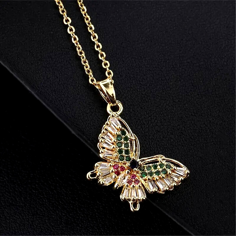 Copper Butterfly Pendant Necklace Surprise Gifts Party Birthday Fashion Festival