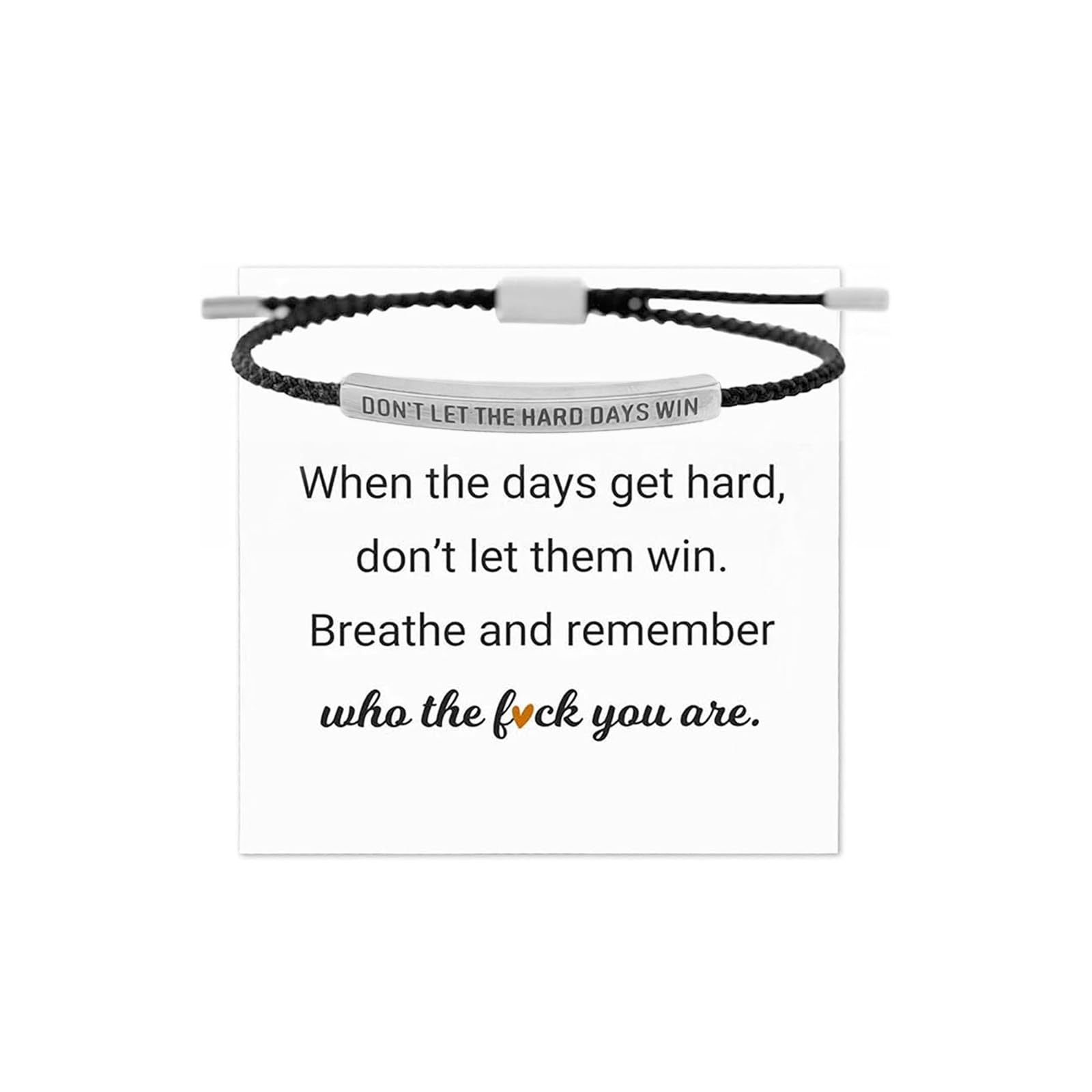 Dont Let the Hard Days Win Bracelet for Women Engraved Bracelets for Women Stain