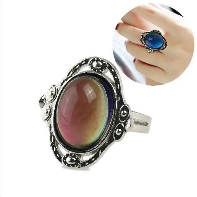 Adjustable Emotion Feeling Color Change Mood Ring Vintage Fashion Jewelry