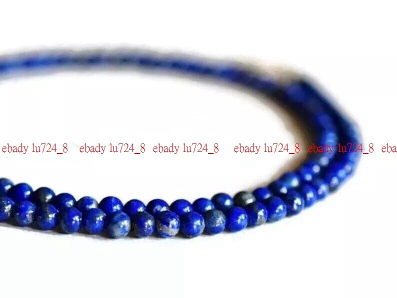 Natural Lapis Lazuli Round 4mm Gemstone Bead Handmade Necklace 16-28″