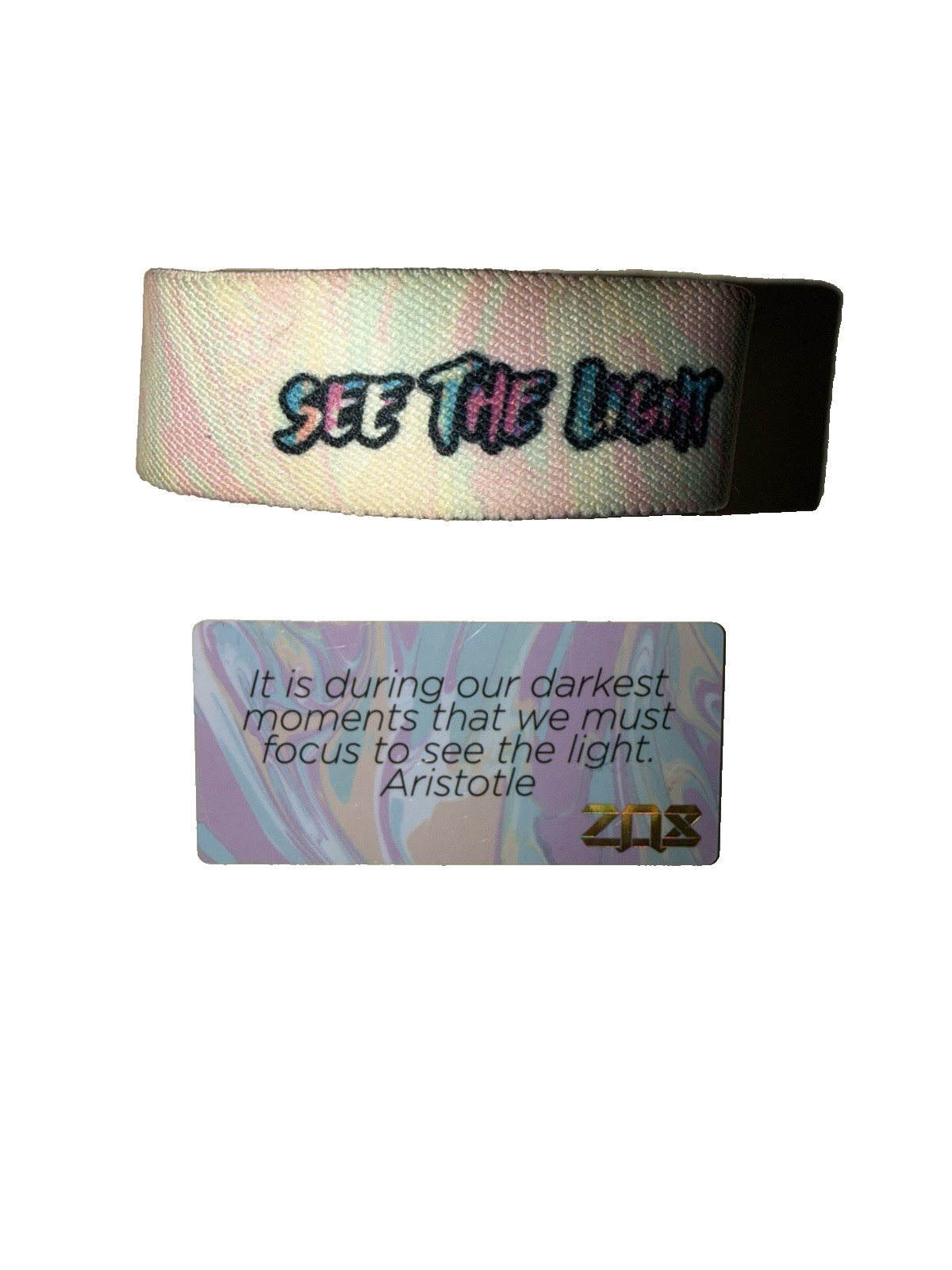 ZOX Love is Alive & See The Light Inspirational Multicolor Fabric Wrap Bracelet
