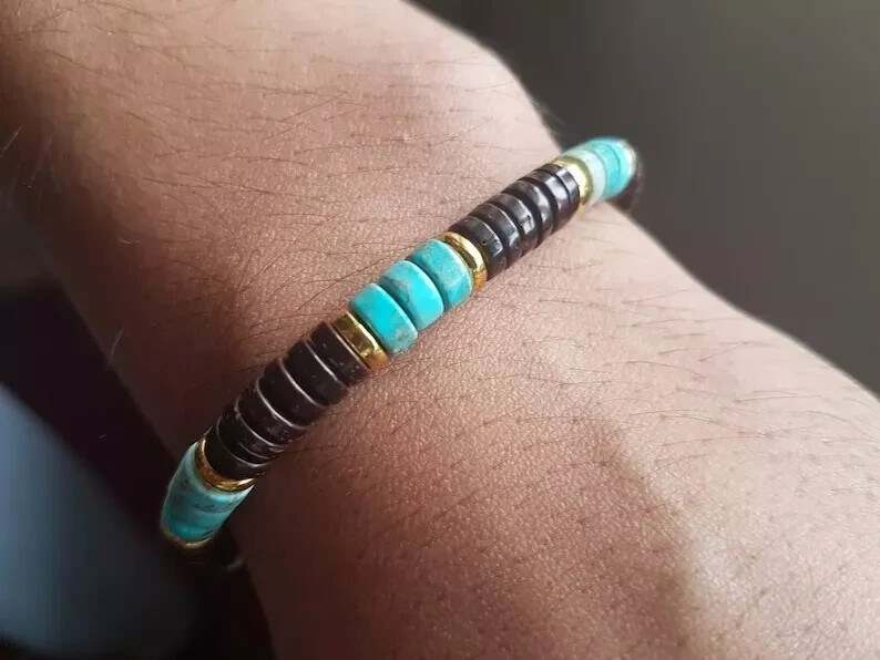 Tibetan Bead Coconut Shell Imperial Jasper Healing Bracelet Men Women Protection