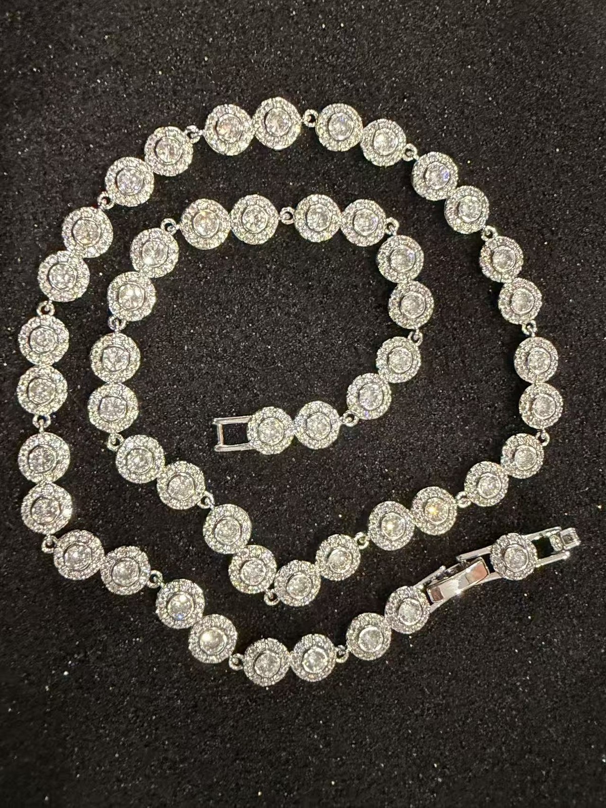 White Crystal Angel Jewelry Set Swarovski Tennis Necklace Earrings Bracelet HOT
