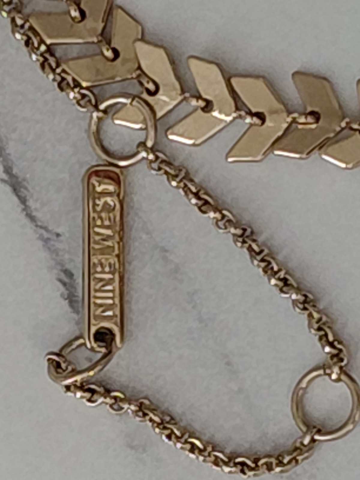 2 Nine West Gold Chains With pendant With 2 Adjustable locks For Different Sizes