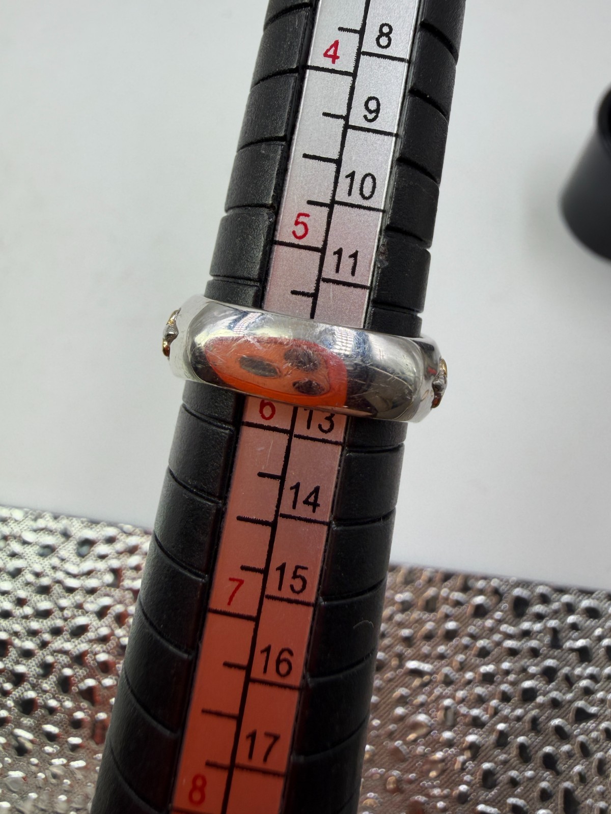 Gems en Vogue Michael Valitutti Ring Ammolite Mixed Metal Statement Size 6