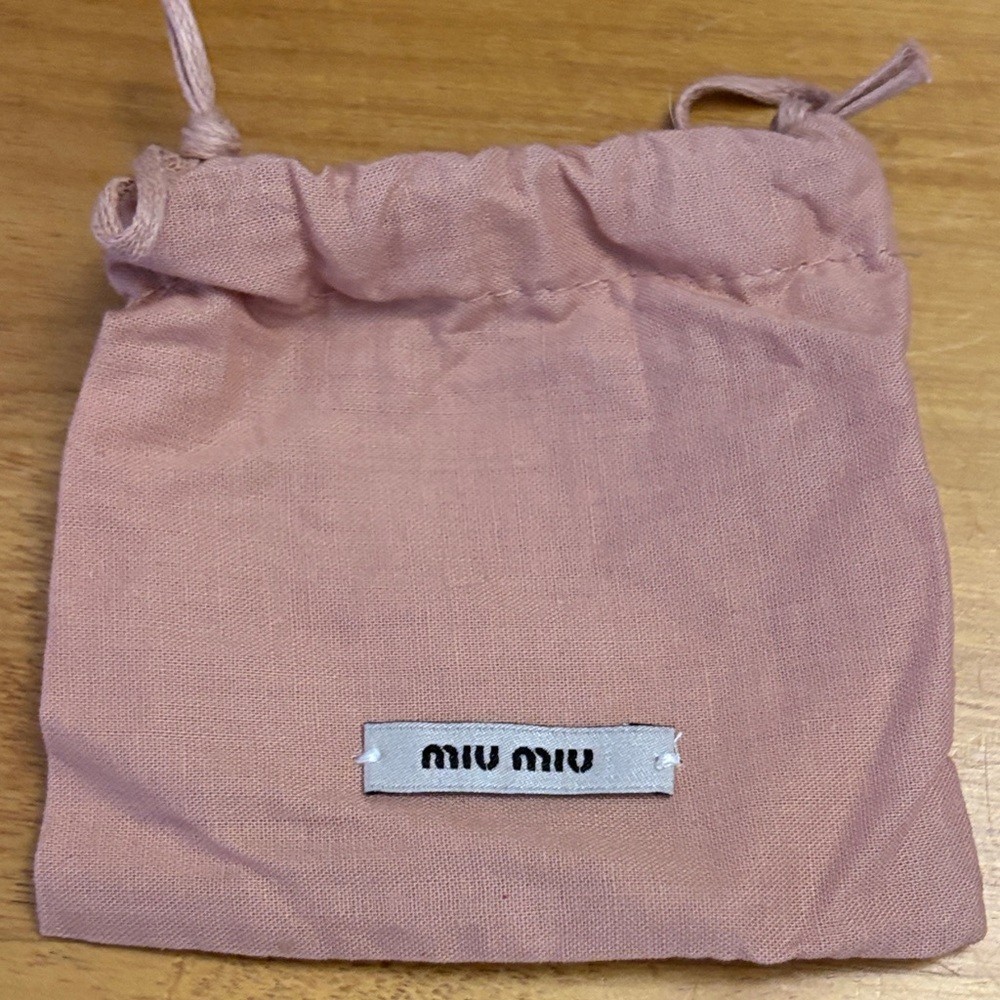 Miu Miu Pink Crackle Leather Bracelet Gold Buckle Heart Charm 6.5-7.5″