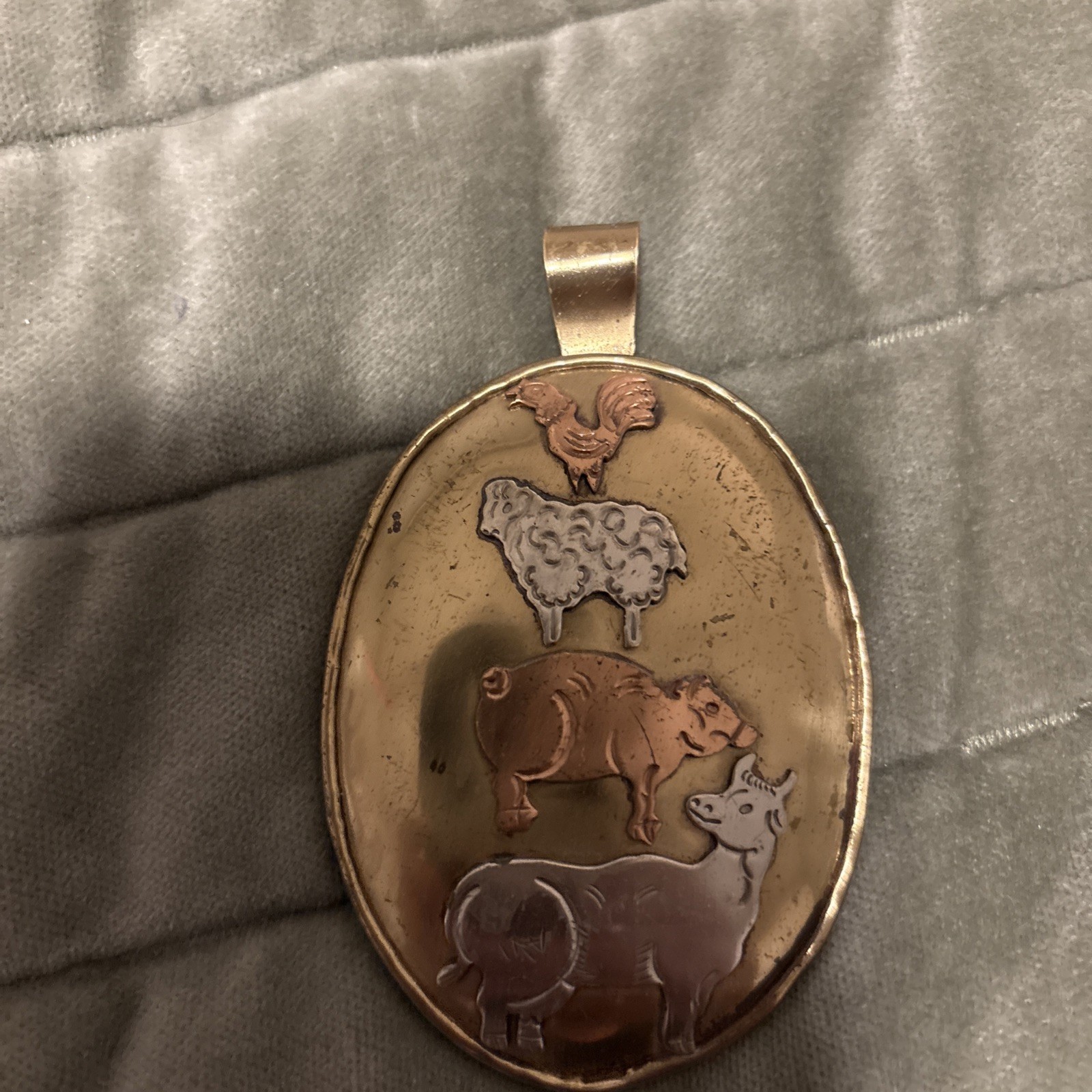 Vintage Cow Pig Sheep Rooster Pendant For Necklace