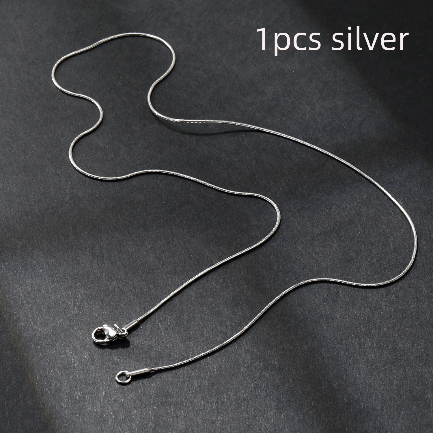 1pcs 1mm Golden Plated Snake Chains Necklaces No Fade Basic Jewelry