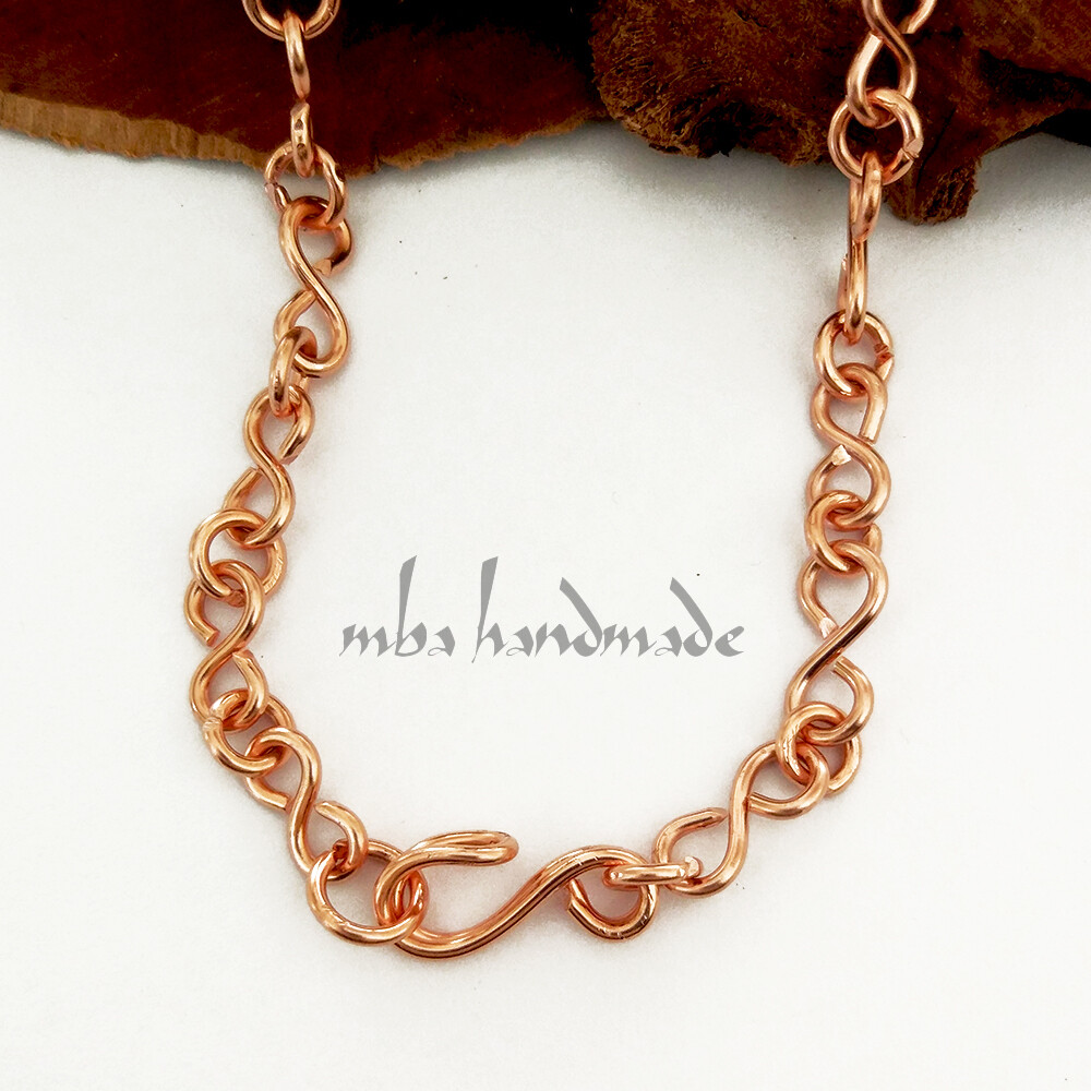 Handmade Pure Copper Chain Lenght 20”-22”-24”-30” / 50-56-61-76 cm