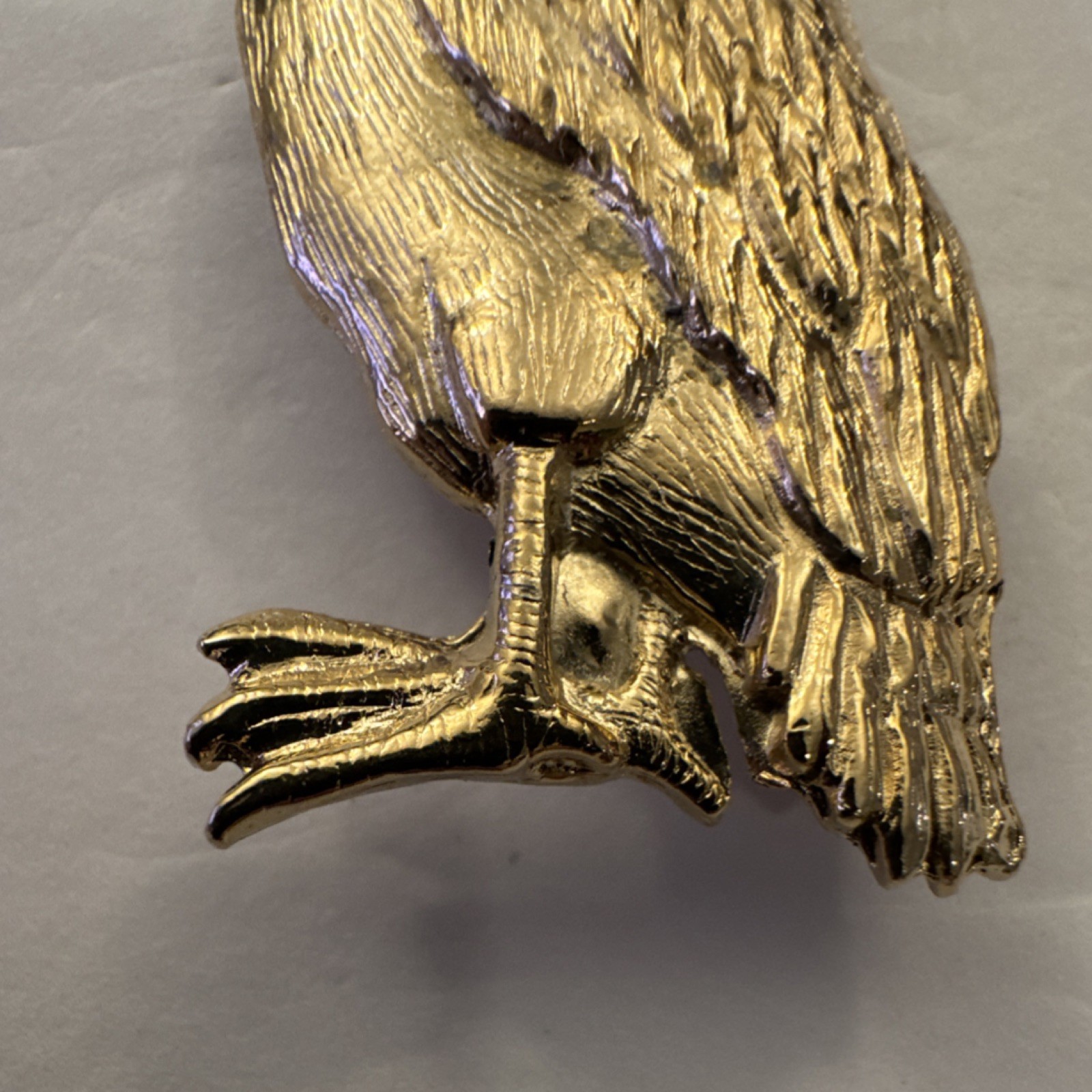 Vintage Gold Tone Pelican Brooch Pin Lot of 2 Louisiana State Bird Lapel Pins