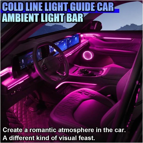 EL Wire Car Interior LED Strip Lights, 5V 16FT USB Neon Light with Color: Pink