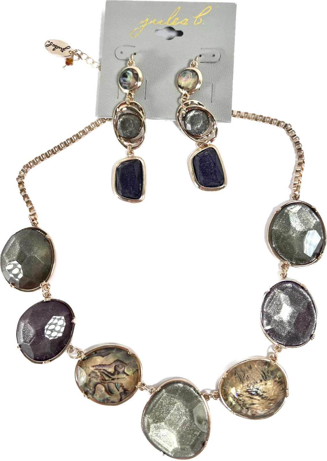 NWT JULES B Costume Jewelry Necklace and Earrings Beautiful All Occasion GIFT