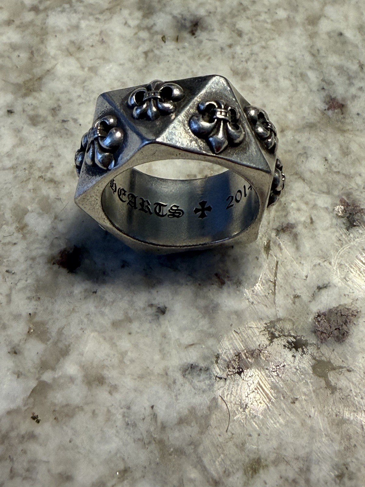 Chrome Hearts Fleur Pentagon Ring