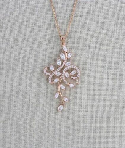 Marquise Cut Simulated Diamond Gorgeous Women’s Pendant In 14K Rose Gold Plated