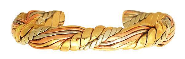 Honeysuckle Weave -Sergio Lub -Solid Copper Bracelet Non-Magnetic Large 7-8in