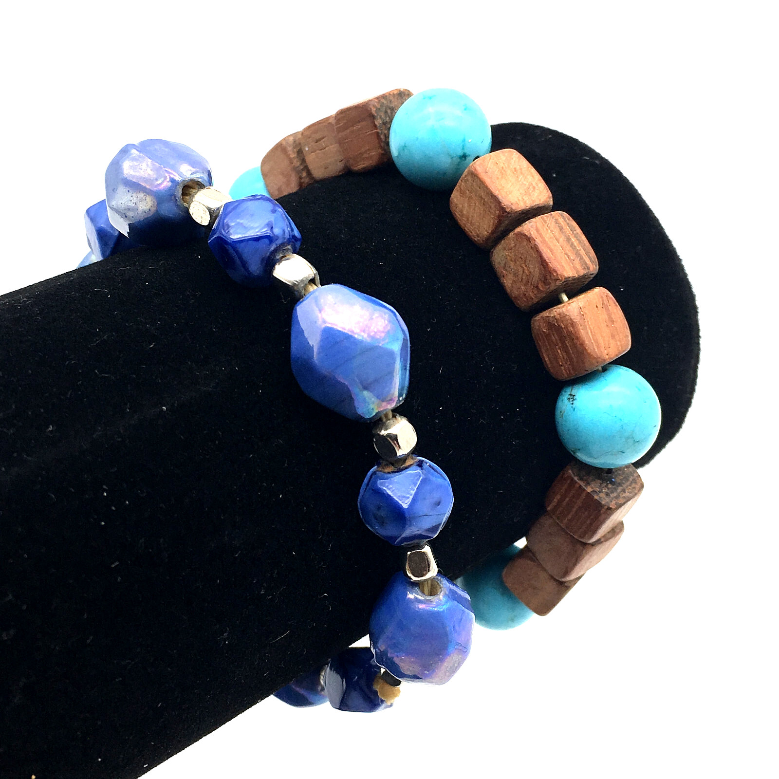 Lot of 10 Bracelets, Acrylic, Metal, Sugar, Wood, Glass Beads, $10 + Free Ship