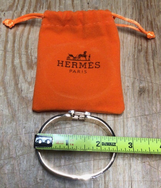 Hermes Clic H Bangle Bracelet Gold And Blue Color Jewelry Accessory