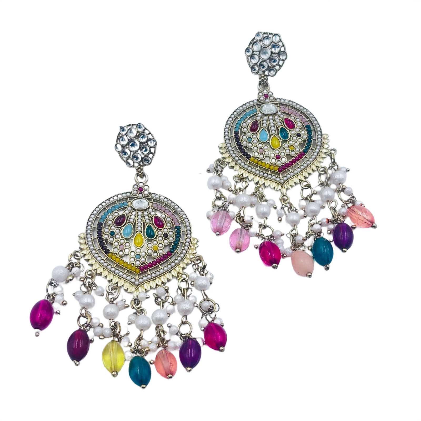 Beautiful Gold Plated Jhumka Earrings Traditional Dangle Earrings for Women