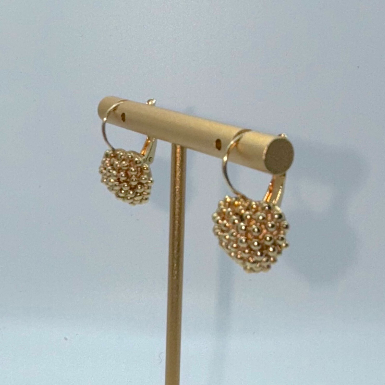 ✨ Gold Heart Leverback Earrings