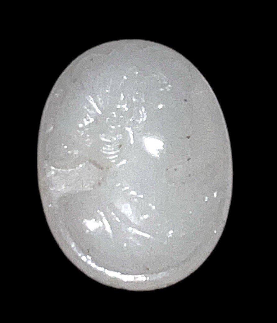 VICTORIAN CAMEO PROFILE WOMAN SILHOUETTE No Setting Or Brooch
