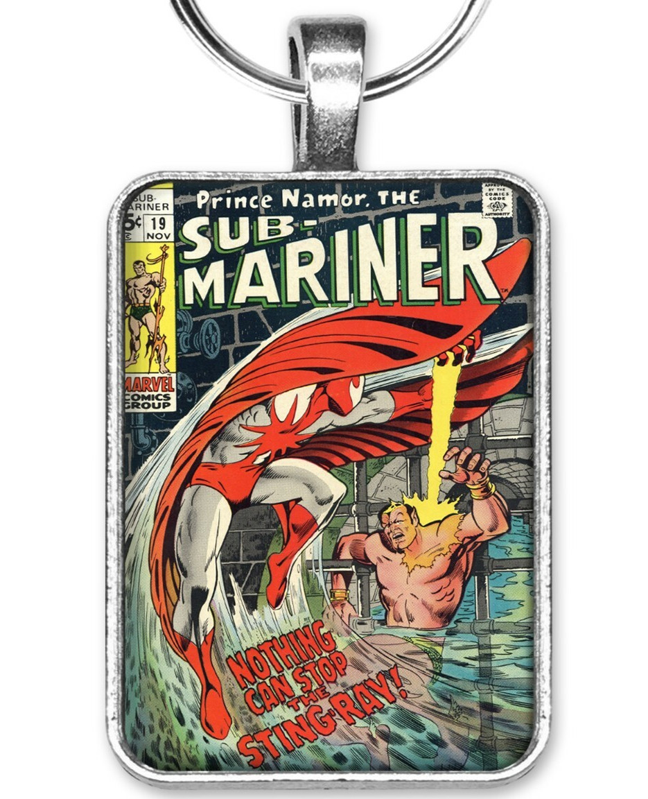 Prince Namor The Sub-Mariner Issue #19 STING-RAY COMIC BOOK Keychain or Necklace
