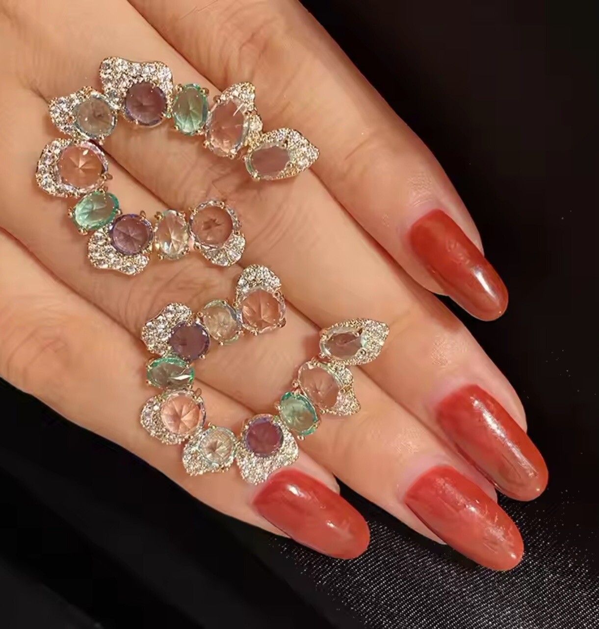 Luxury Multicoloured High Quality Statement Earrings With S925 Needle Pin