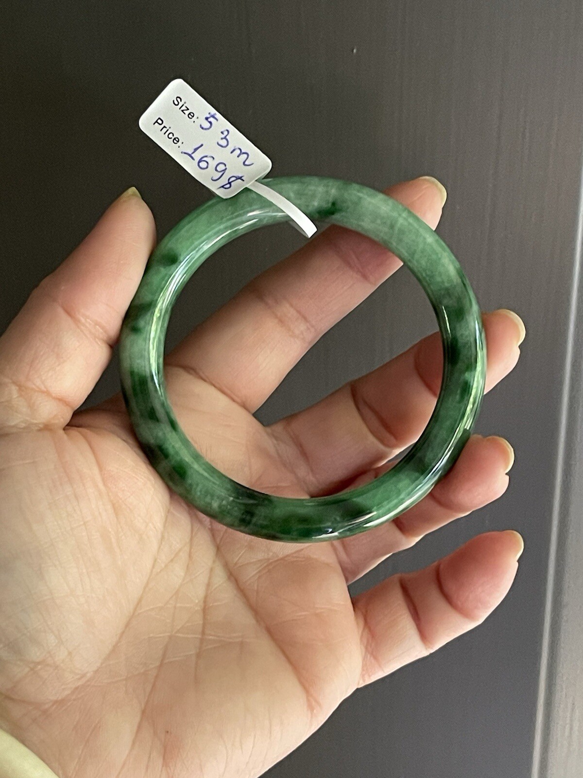 Natural Jade Bracelet Size 53mm Vòng Cẩm Thạch Cẩm Thạch Natural