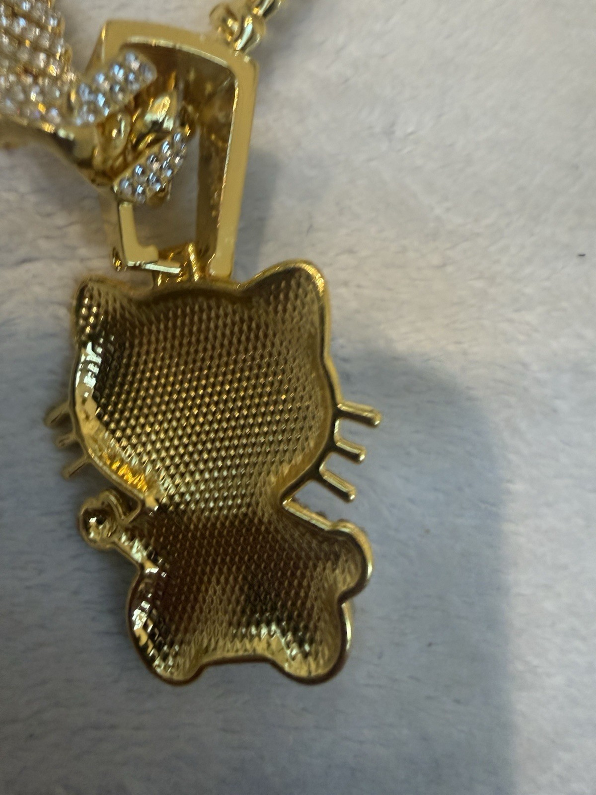 Iced Out Hello Kitty Gold Filled Brass 5ACZ 18” 12mm Monaco