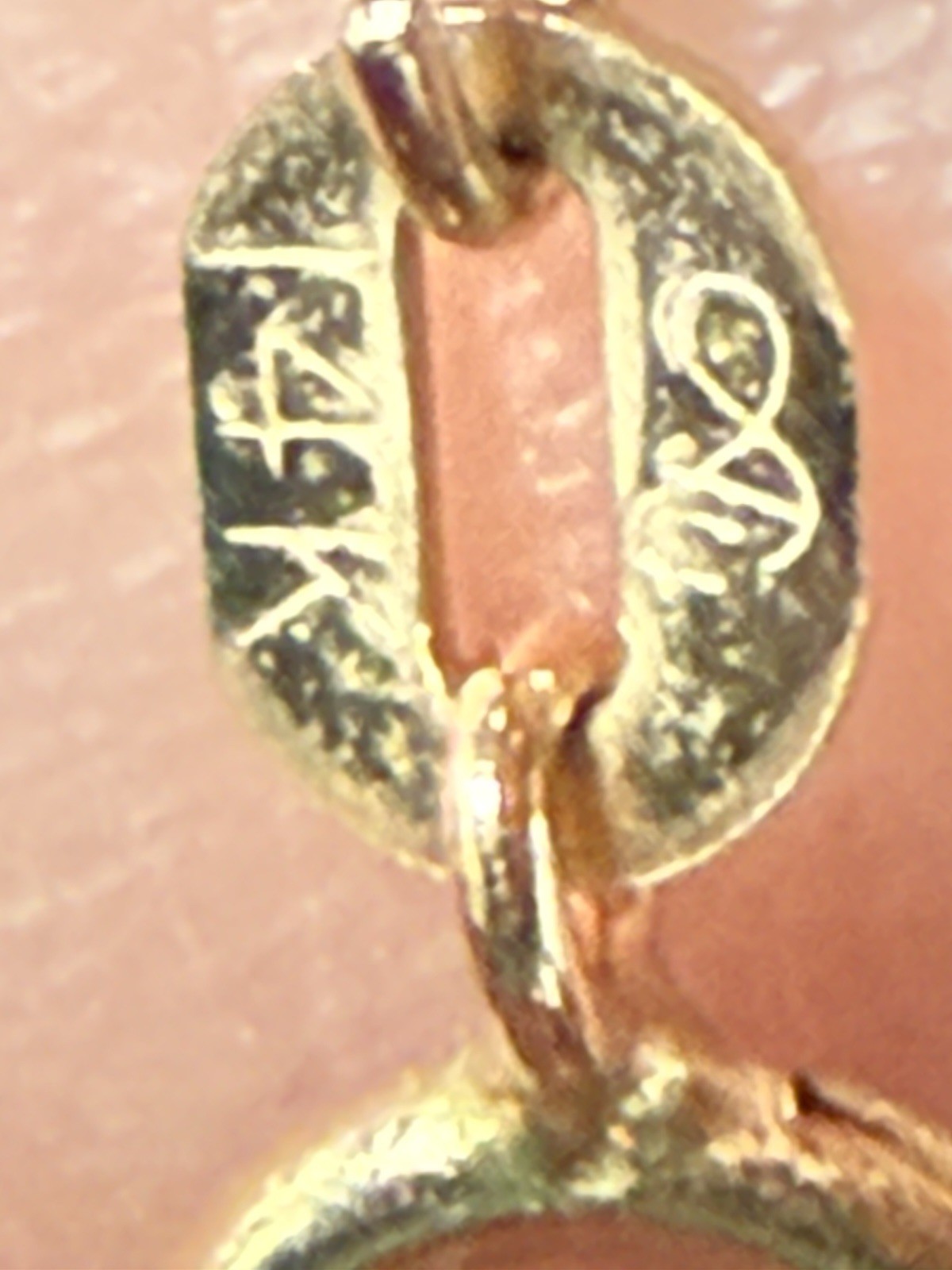 A & A Gold Tone Lock & Key Dangle Charm Lariat Y-Drop Necklace Signed 14k 3.0g