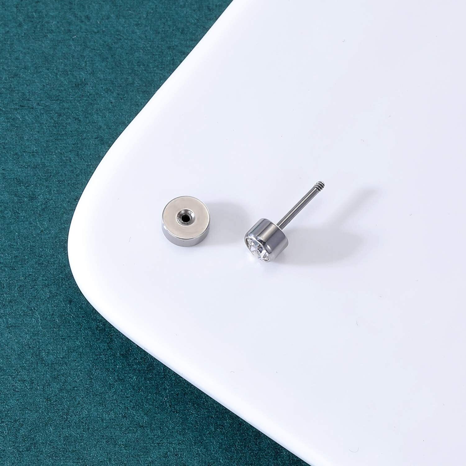 12 Pairs Ear Studs Cartilage Helix Earrings Set Stainless Steel Stud Earrings