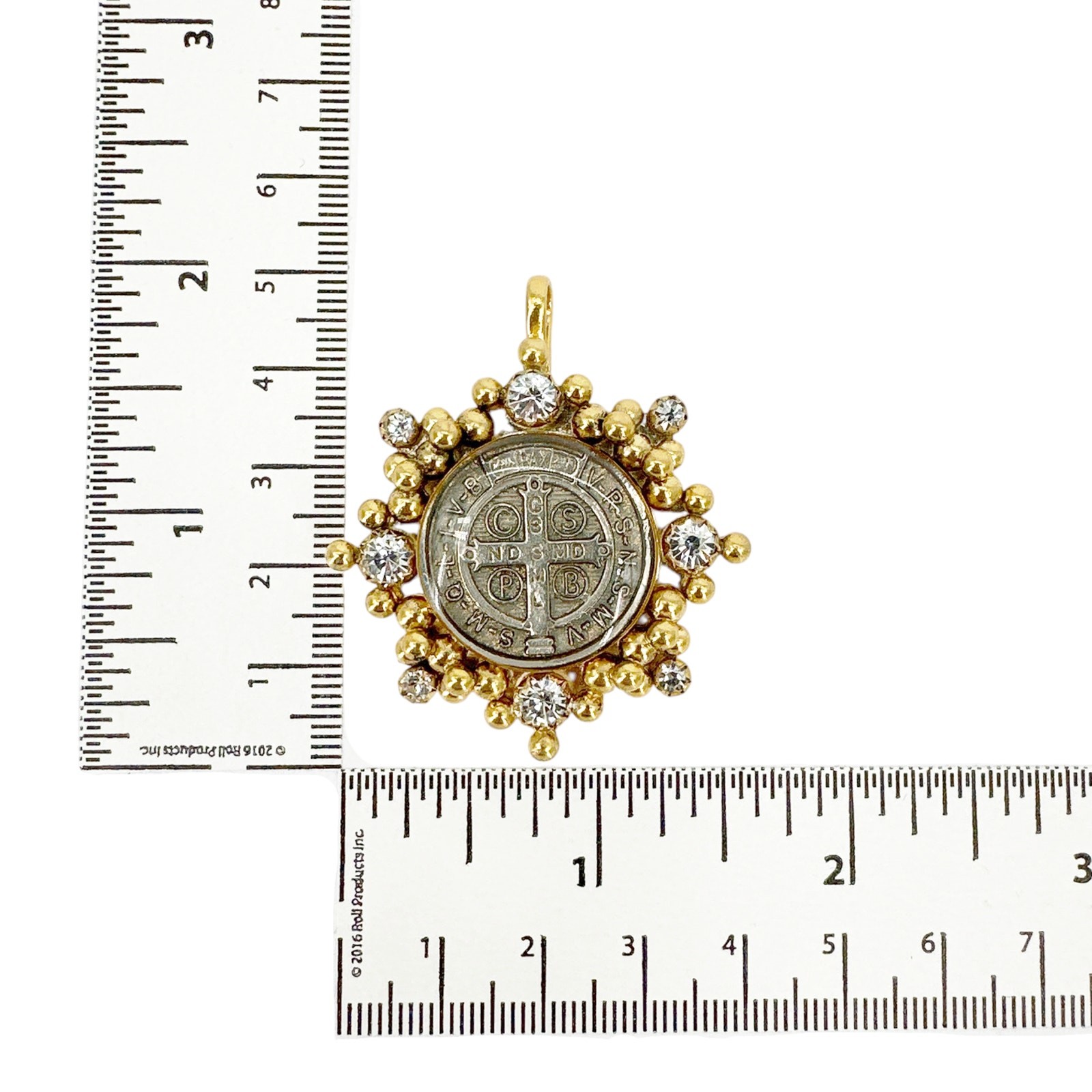 VIRGINS SAINTS & ANGELS VSA Cloister San Benito Medallion in Gold