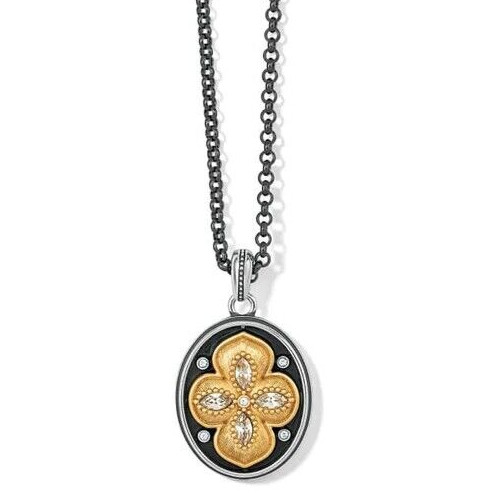 Brighton MONARCH DREAM Black Gold Silver Crystal Pendant Necklace MSRP $78 NWT
