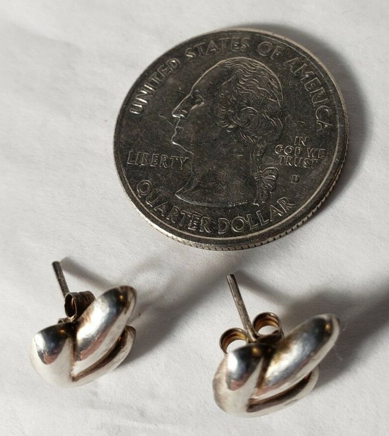 92.5 sterling silver flower symbol stud earrings