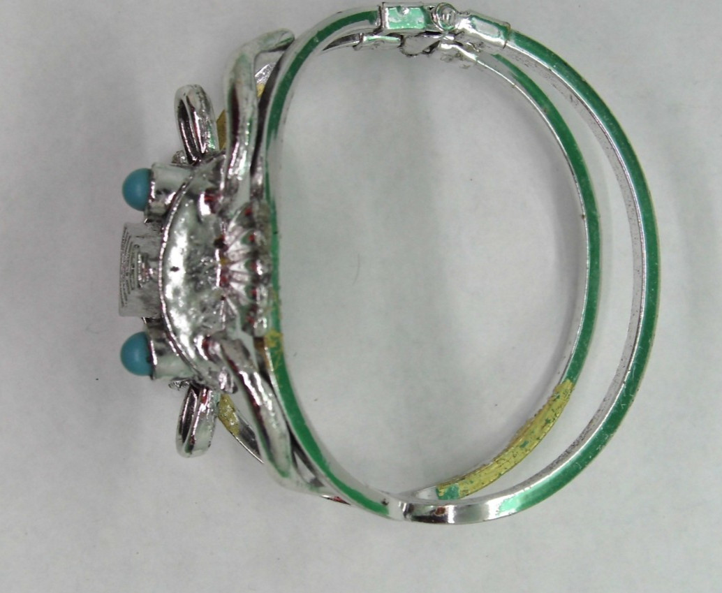 Kachina Head Hinged Bracelet, Vintage (1950’s) – Description Below