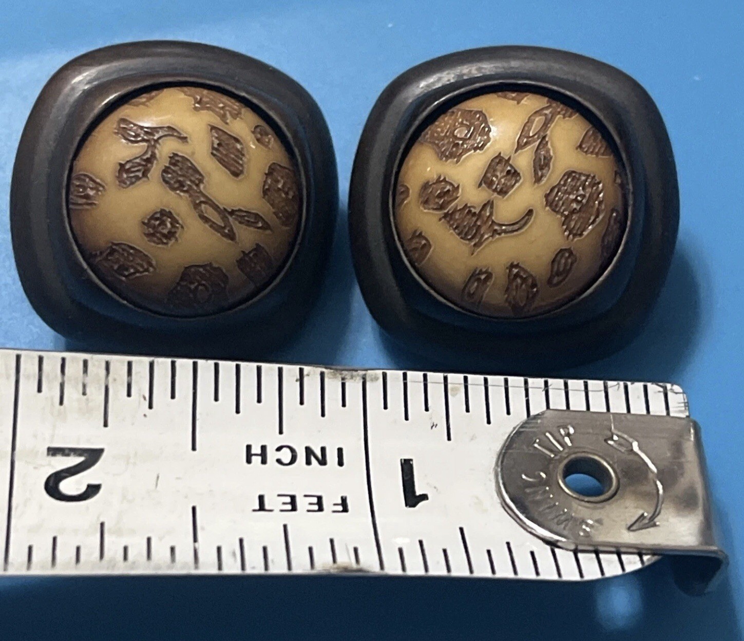 Italian Made Funky Chunky Leopard Print Clip-On Fashion Earrings