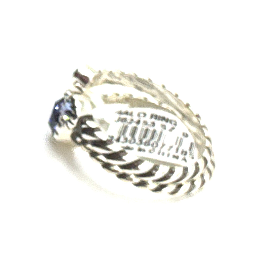 Brighton Halo Blue Purple Crystals Stackable Silver Ring Size 8/9-2 Rings