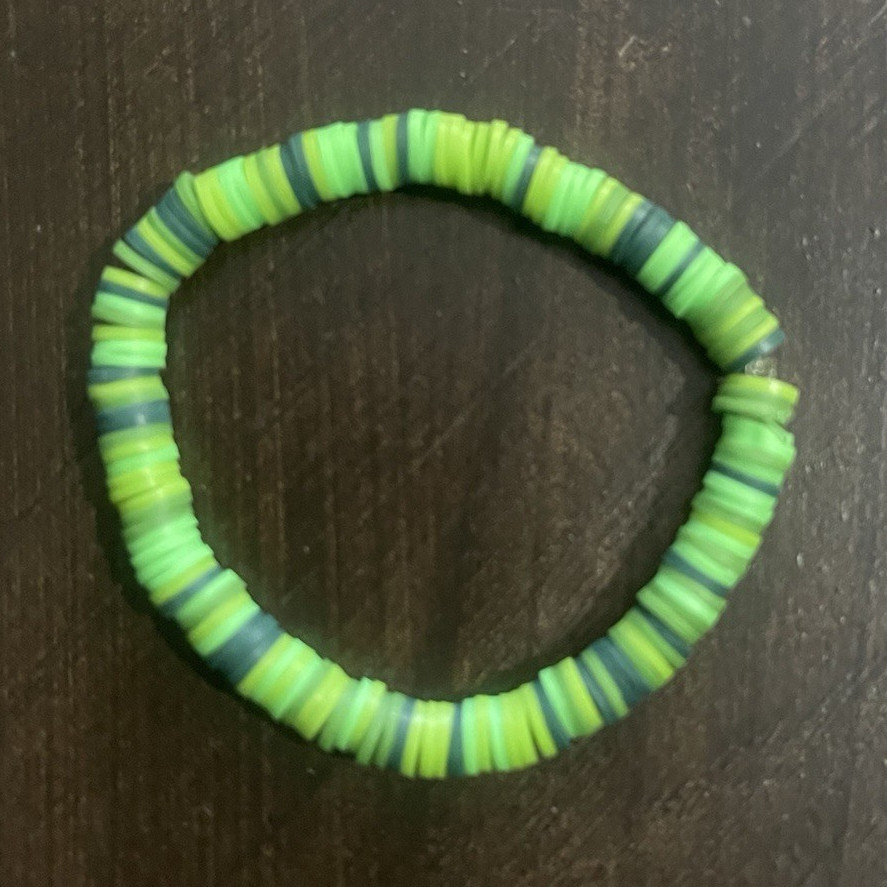 Green clay Beaded Bracelet