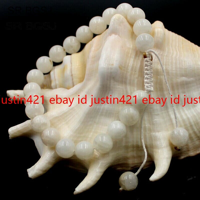 Handmade 8/10mm Round Braided Macrame Gems Adjustable Tie Jewelry Bracelet 7.5″
