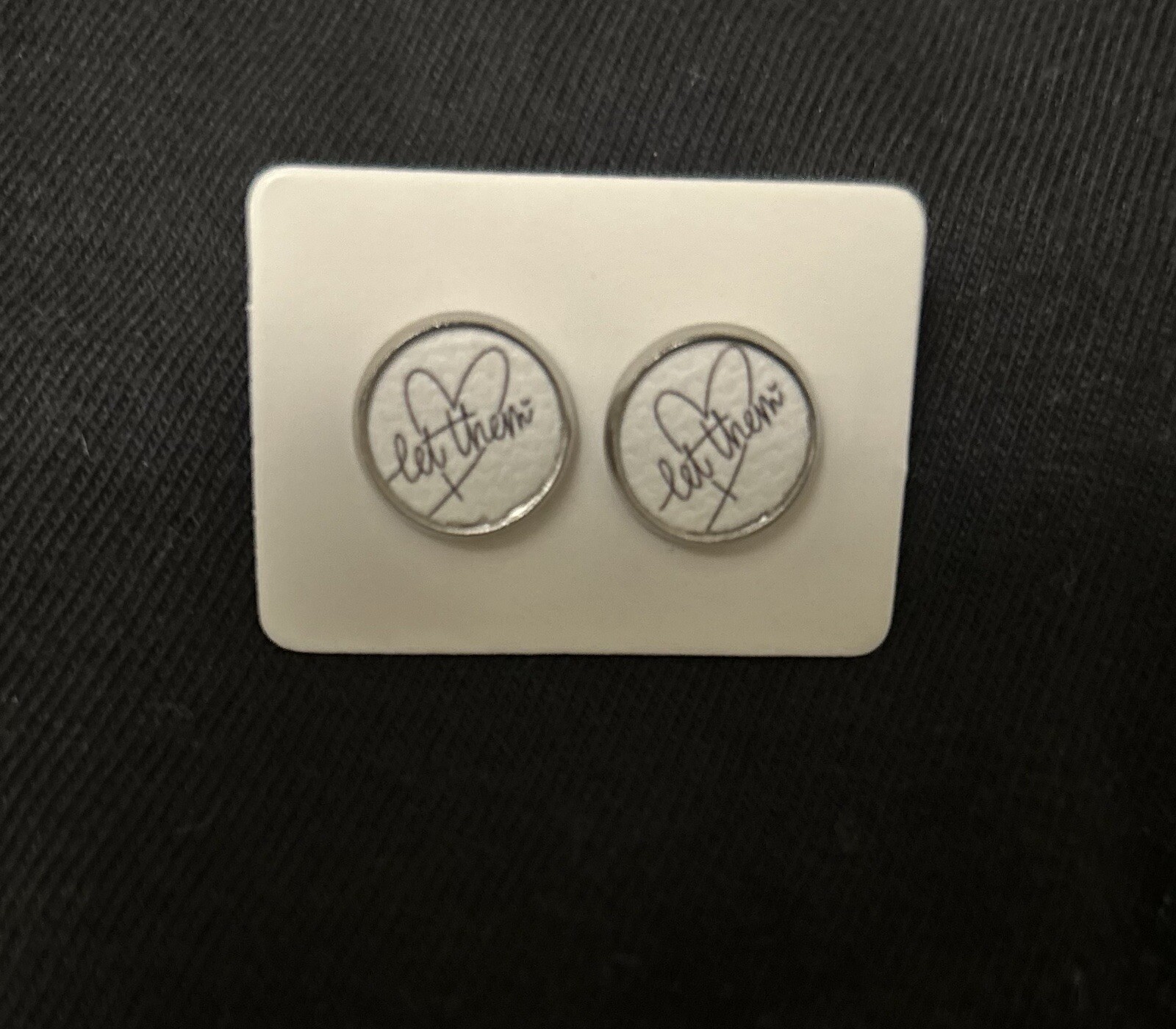 “let Them” Canvas Stud Earrings