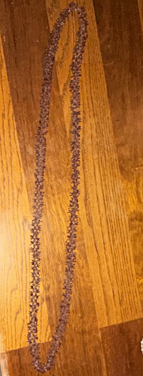 Vintage 1970s Hawaiian koa seed necklace / lei 50” long brown