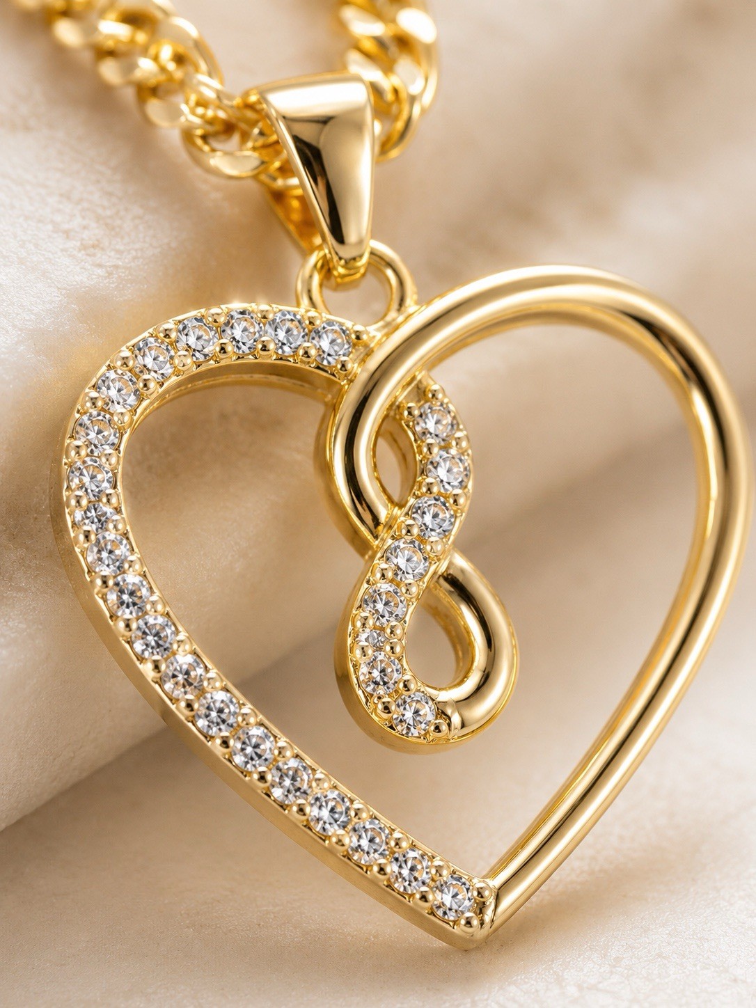 14K Gold Filled Floral Pendant Necklace CZ Cuban Link Chain Gift For Her