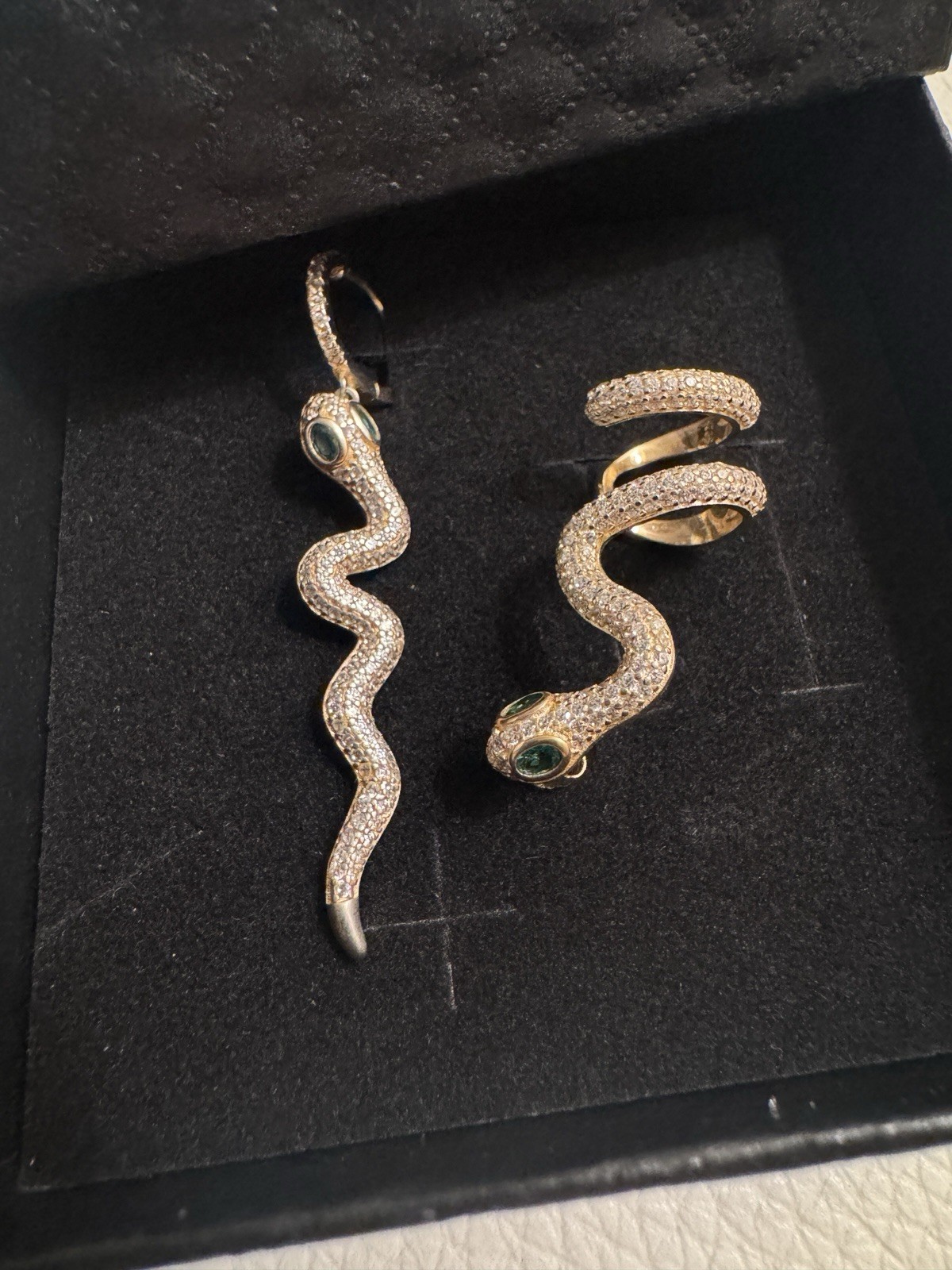 Pavé Snake Ear Cuff X Huggie Earring Combo Set $98.00 Sale Pr: $ 39.26 Free Ship