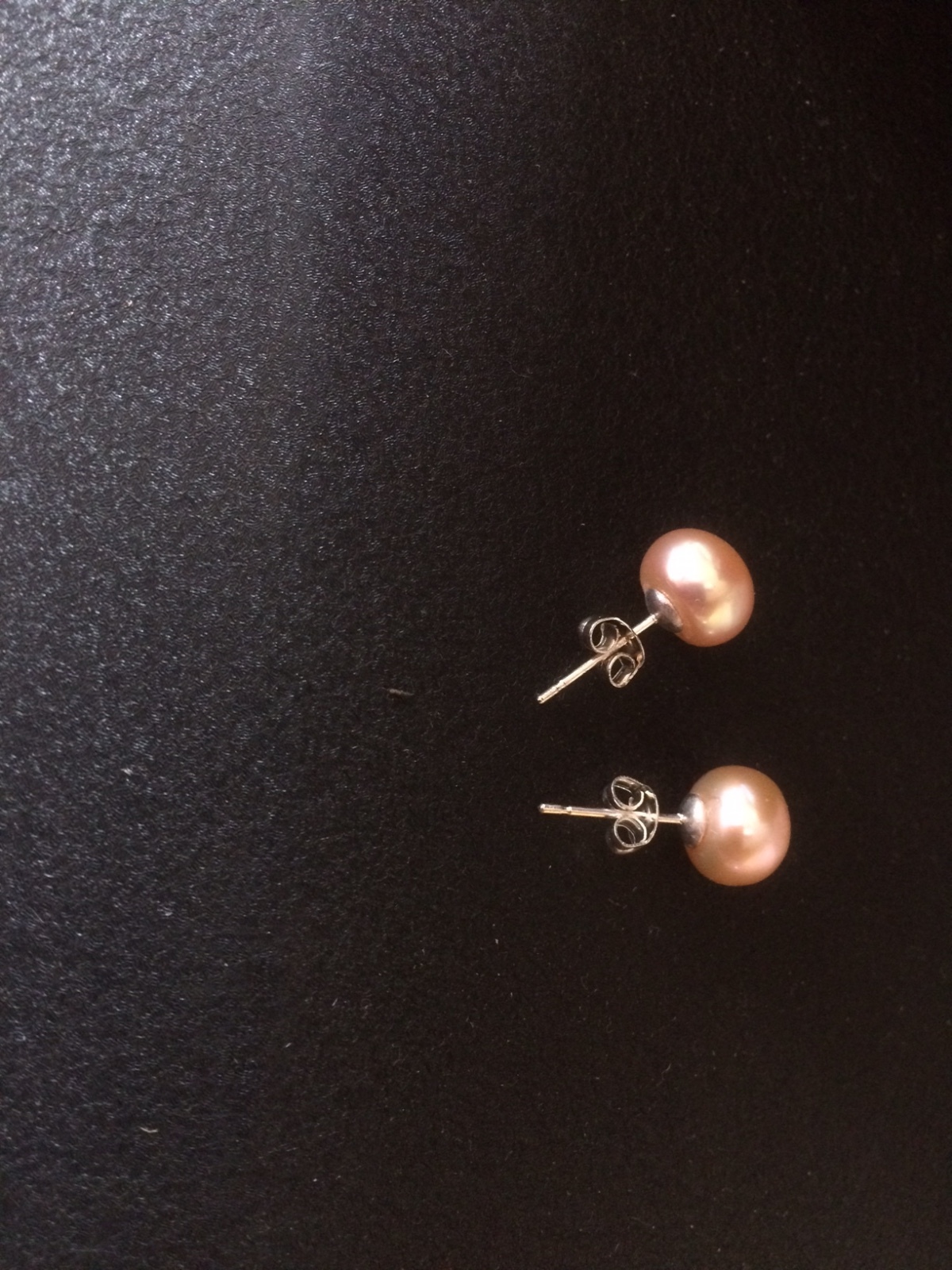 Hand Select Genuine 9mm Pink Pearl .925 Sterling Stud &Butterfly Back Earrings
